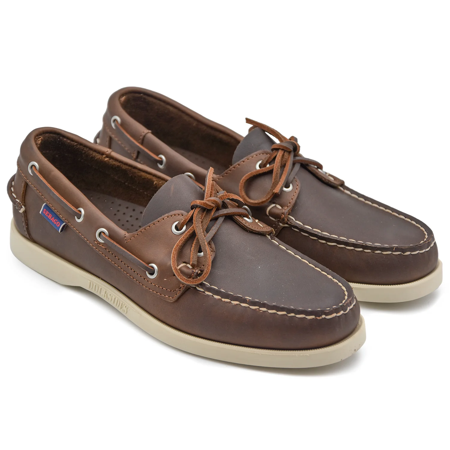 Scarpe Da Barca Uomo Sebago Docksides Portland Nautico Marrone - Image 2