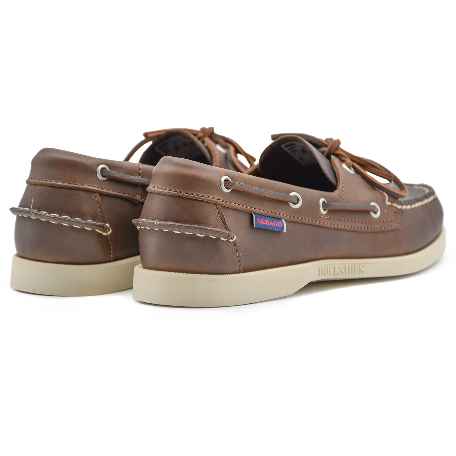 Scarpe Da Barca Uomo Sebago Docksides Portland Nautico Marrone - Image 3