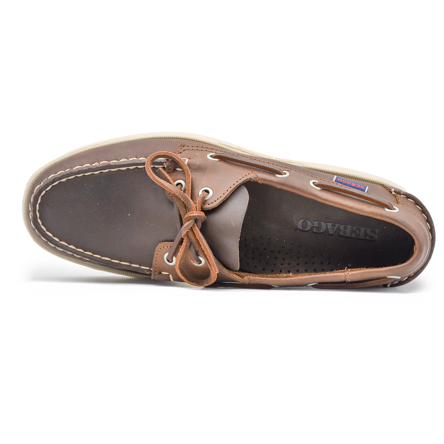 Scarpe Da Barca Uomo Sebago Docksides Portland Nautico Marrone - Image 5