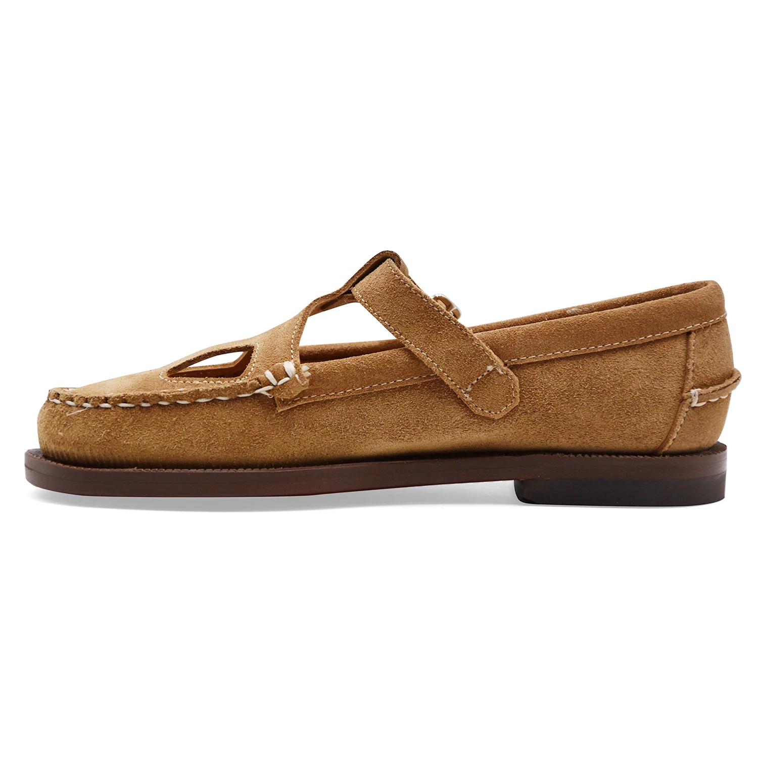 Sandali Sebago Donna ANGELINA FLESHOUT In Camoscio Beige Camel - Image 3