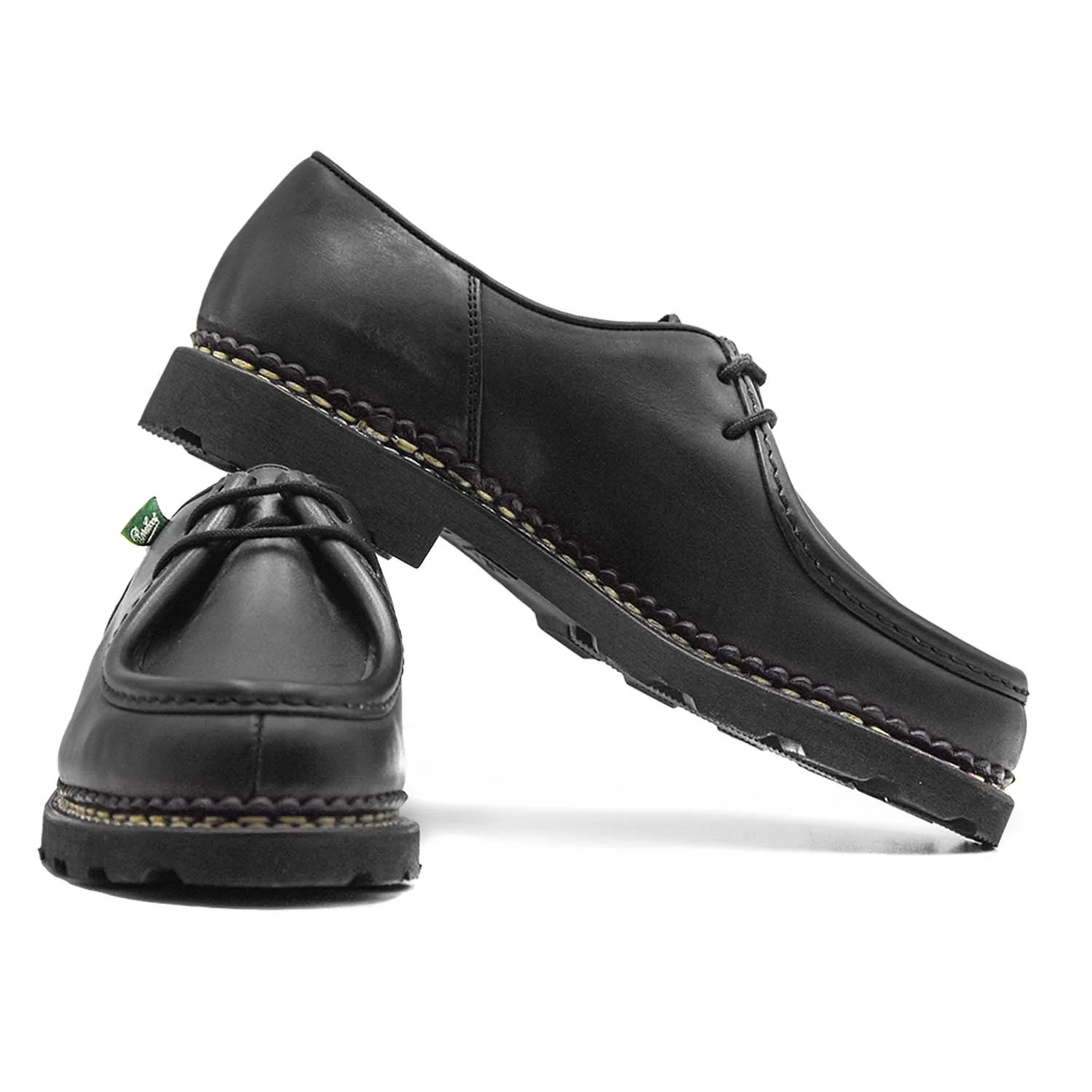 Paraboot Gringo Uomo Nero Stringata Dai Morbidi Lacci In Cotone - Image 3