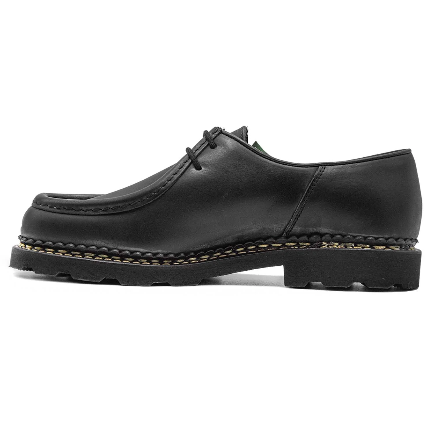 Paraboot Gringo Uomo Nero Stringata Dai Morbidi Lacci In Cotone - Image 5