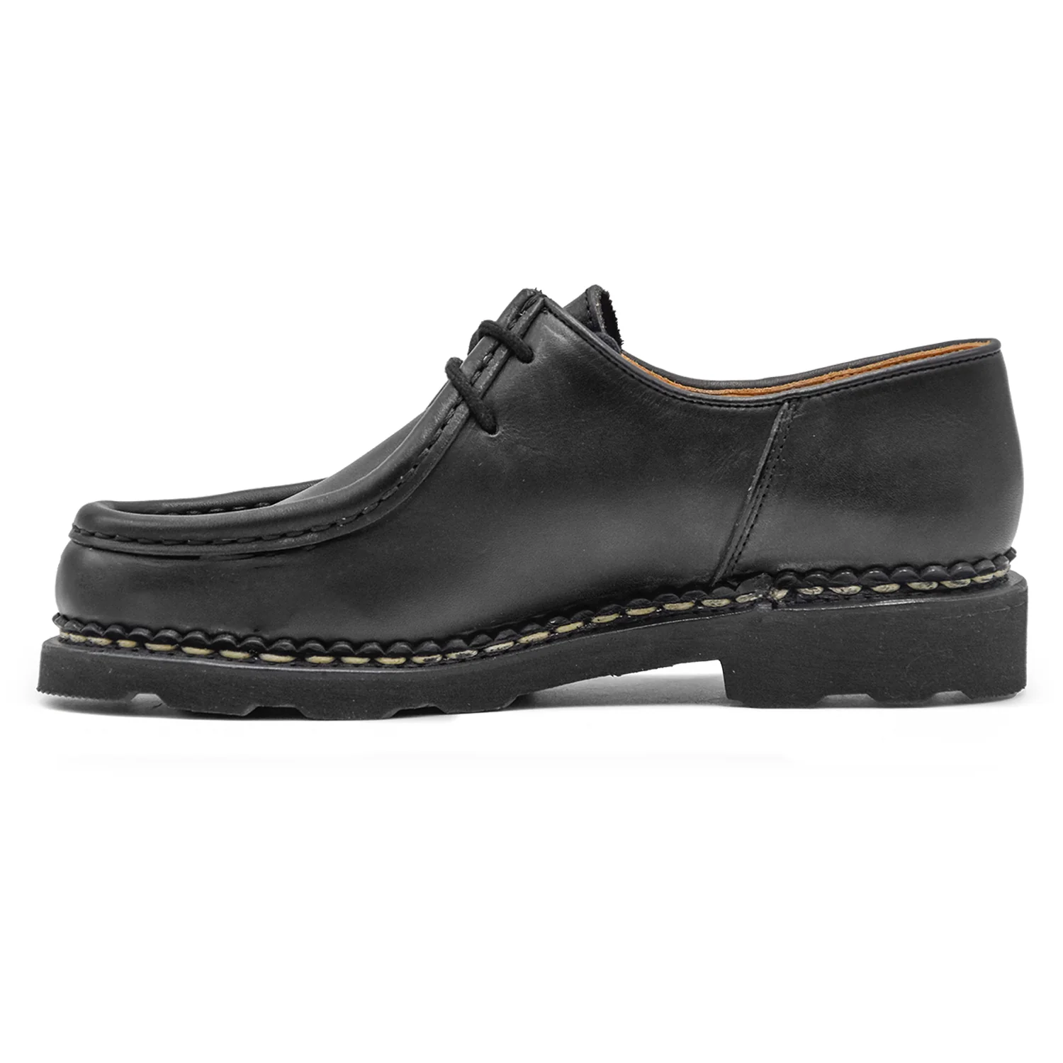 Paraboot Stringata Nero Donna Iconico Derby Realizzato In Francia - Image 4