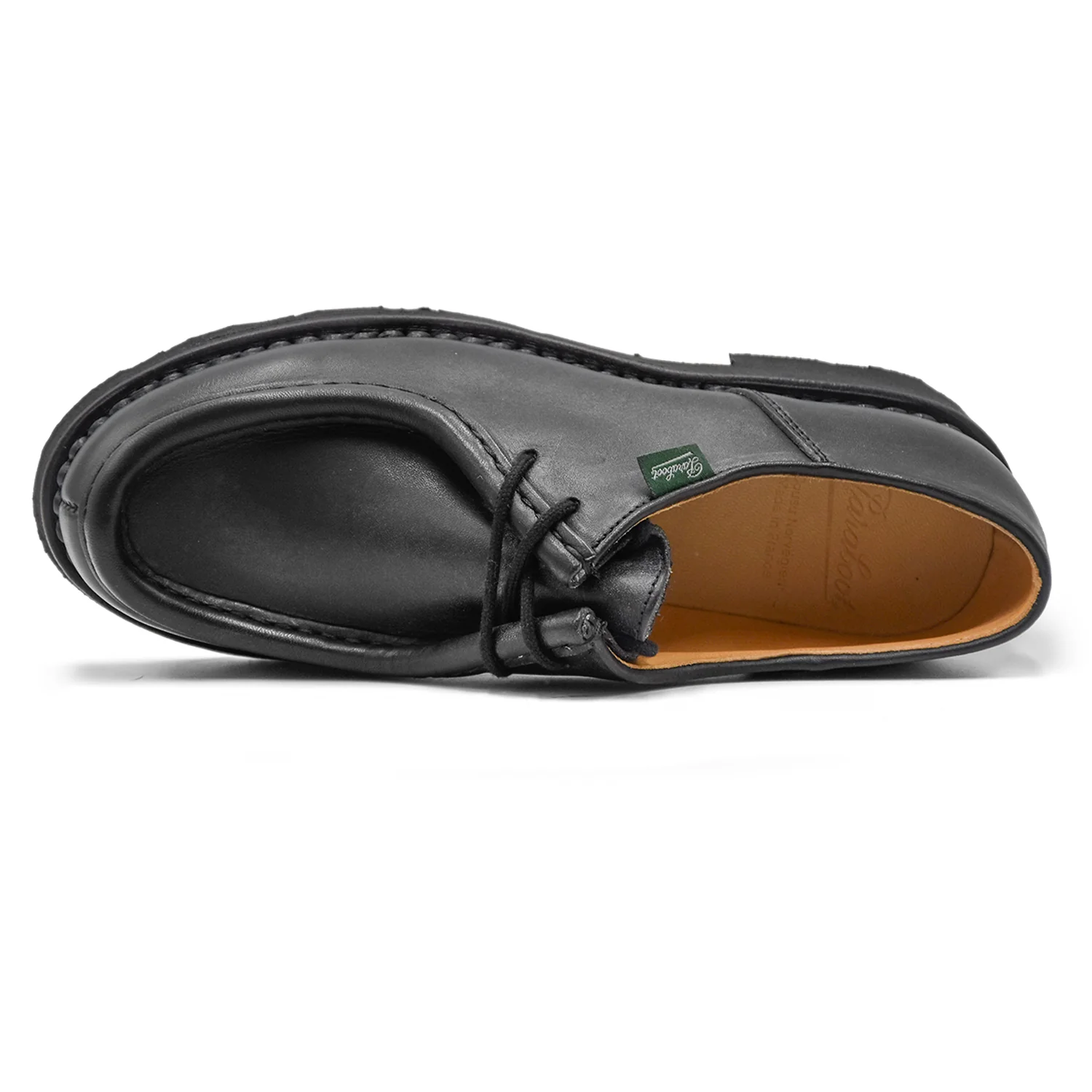 Paraboot Stringata Nero Donna Iconico Derby Realizzato In Francia - Image 5