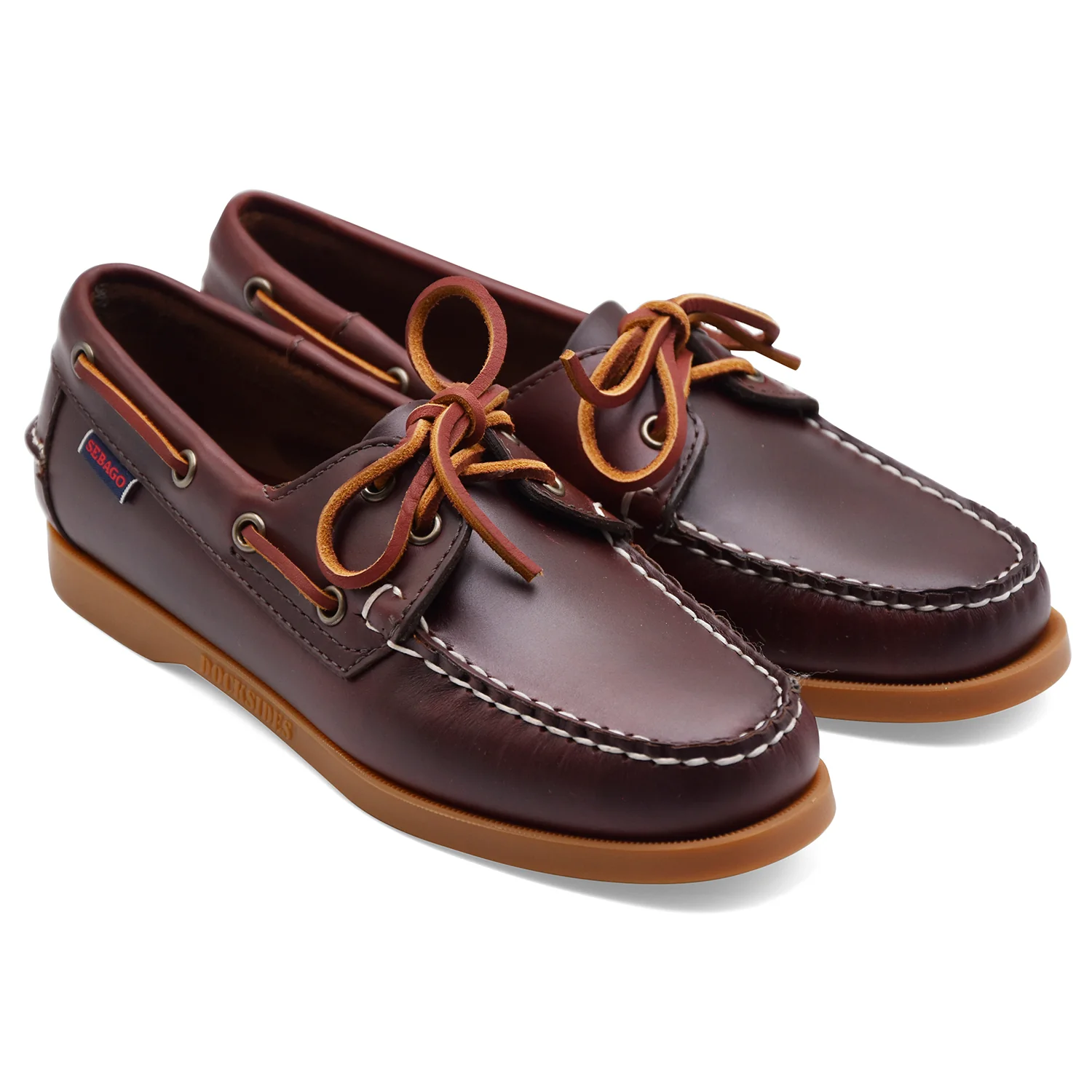 Sebago Donna Scarpe Da Barca DOCKSIDES PORTLAND WAXED Pelle Cuoio - Image 2
