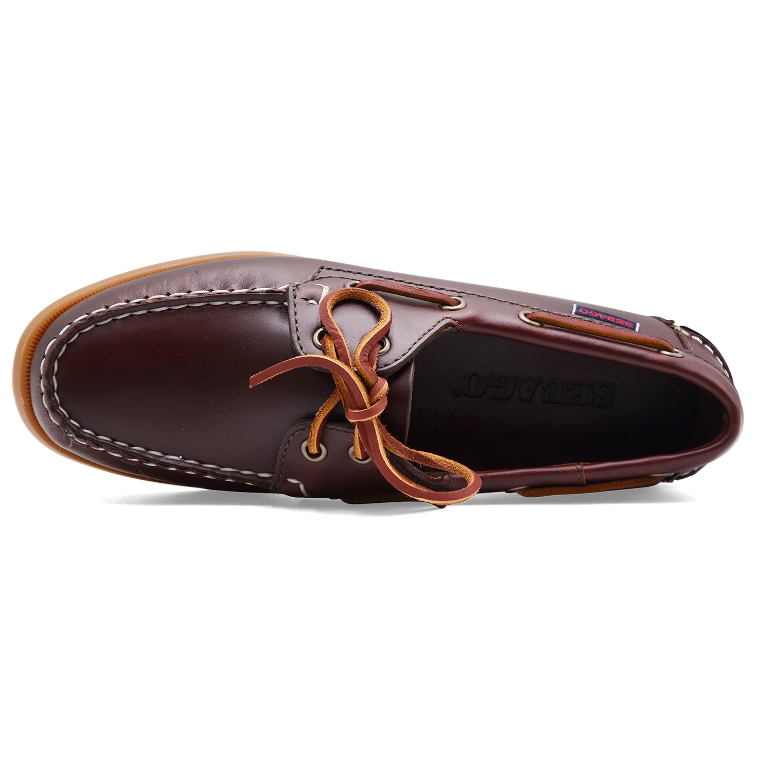 Sebago Donna Scarpe Da Barca DOCKSIDES PORTLAND WAXED Pelle Cuoio - Image 3