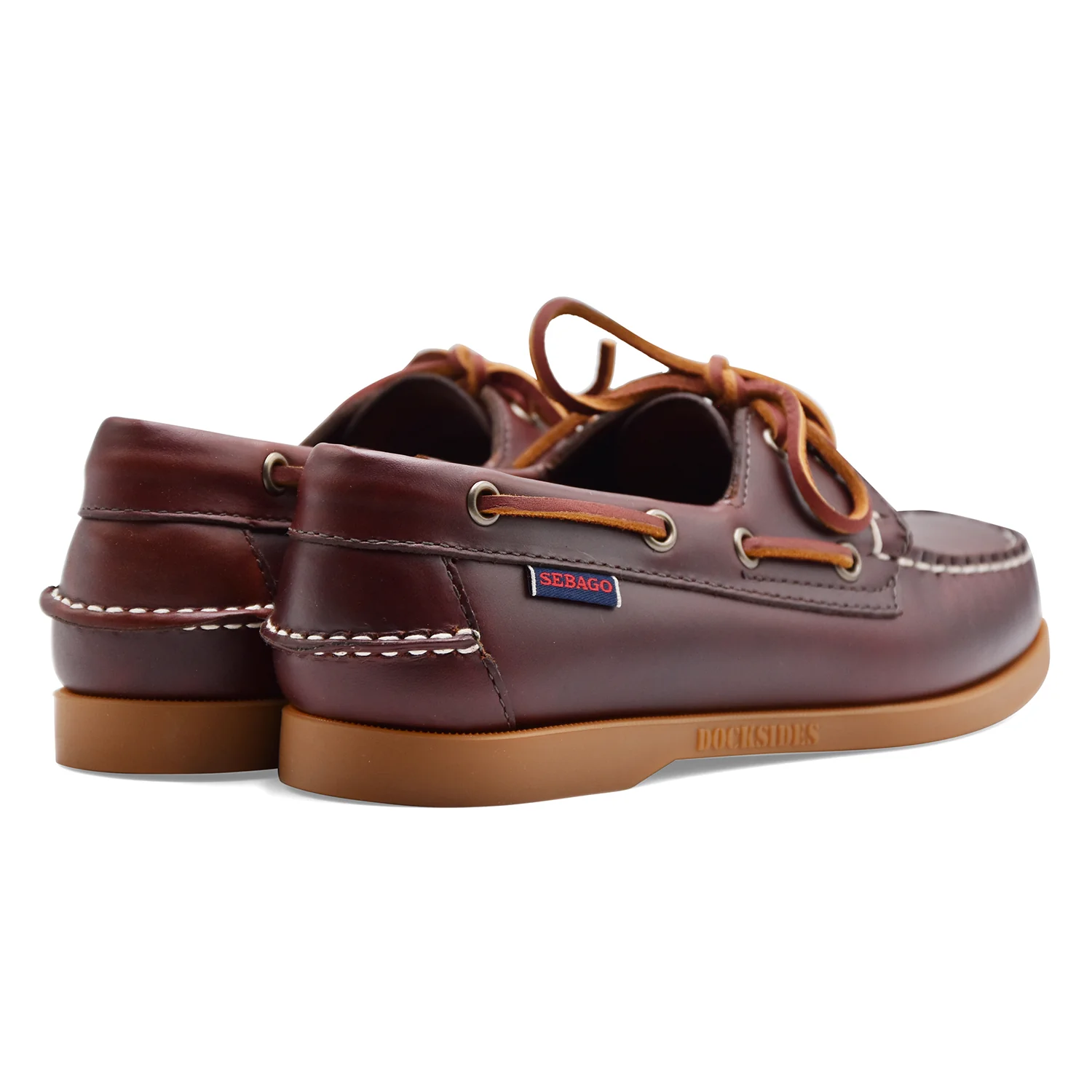 Sebago Donna Scarpe Da Barca DOCKSIDES PORTLAND WAXED Pelle Cuoio - Image 5