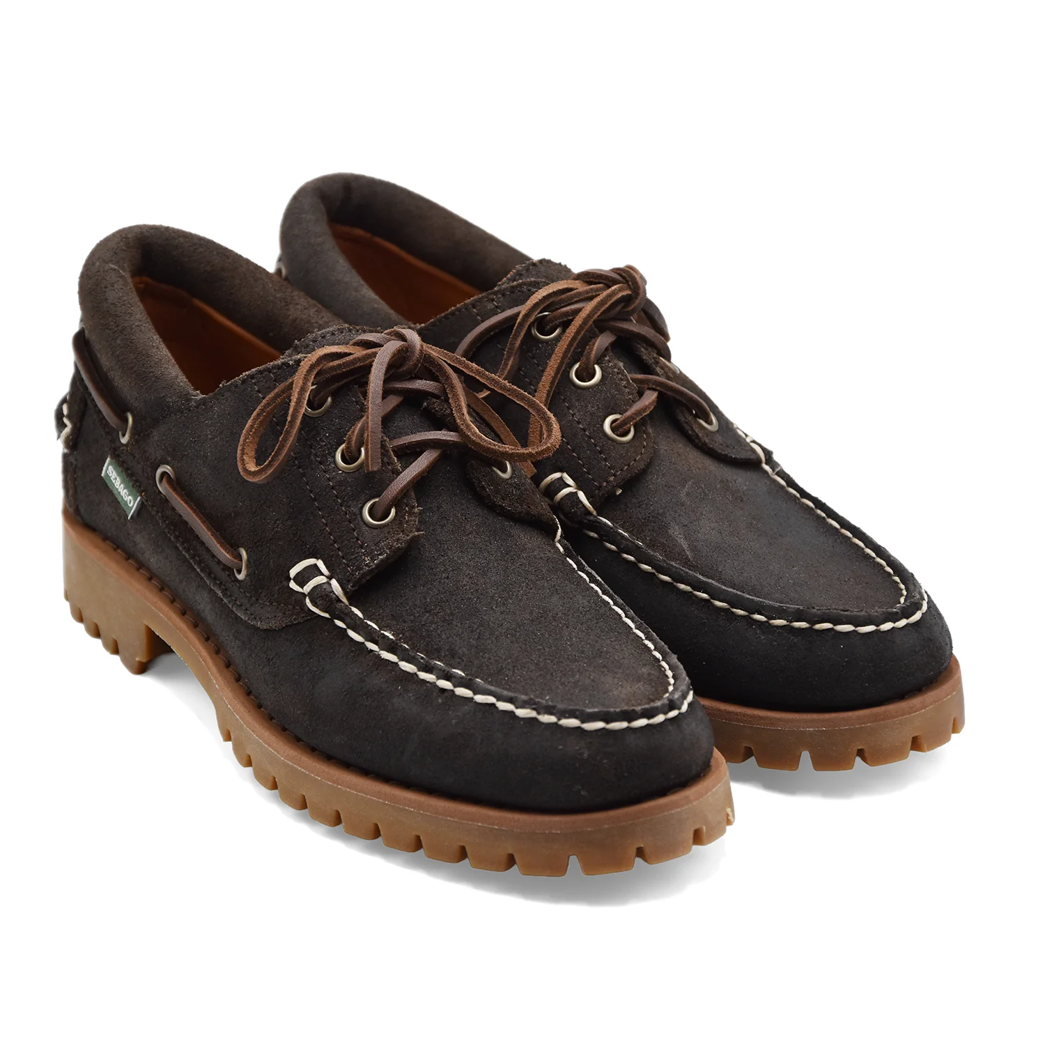 Mocassini Uomo Sebago Acadia Suede Marrone Scuro Stile Iconico - Image 2
