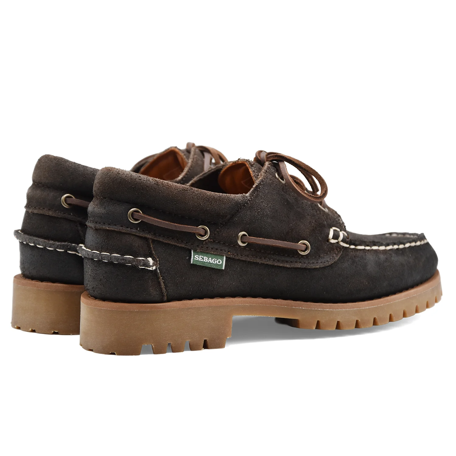 Mocassini Uomo Sebago Acadia Suede Marrone Scuro Stile Iconico - Image 5