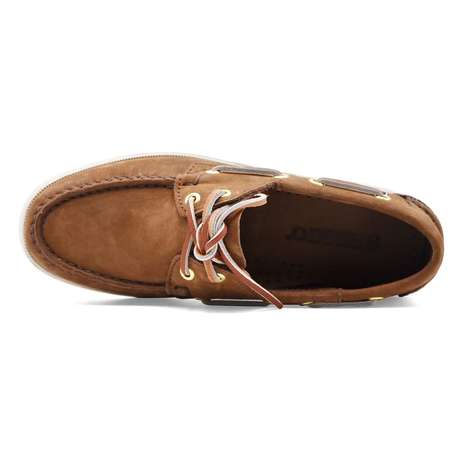 Scarpe Da Barca Sebago Docksides Portland Donna Nubuck Marrone - Image 3