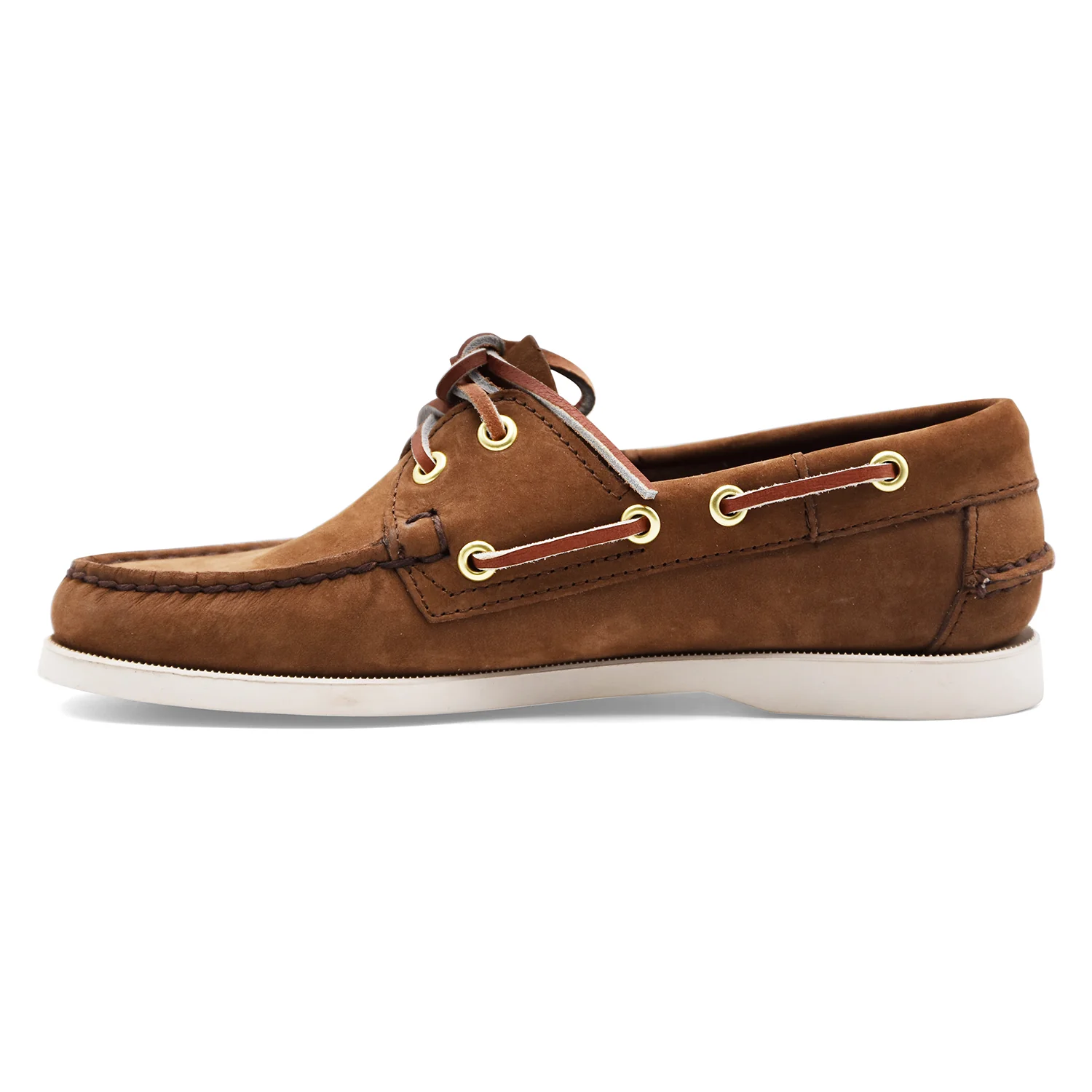 Scarpe Da Barca Sebago Docksides Portland Donna Nubuck Marrone - Image 4