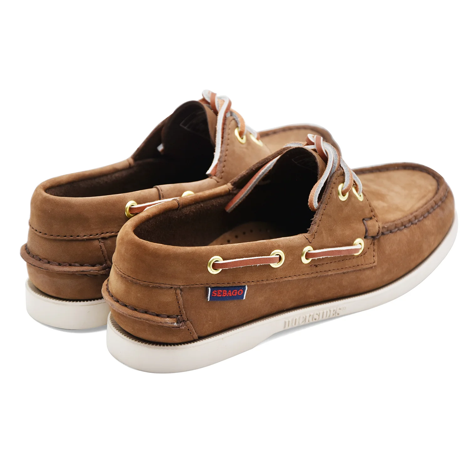 Scarpe Da Barca Sebago Docksides Portland Donna Nubuck Marrone - Image 5