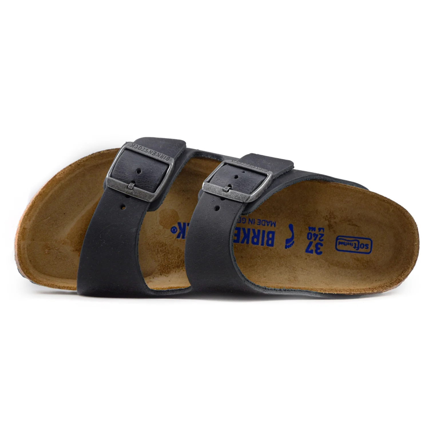 Sandali Birkenstock Donna Arizona BS Nero In Pelle Nabuk Oliata - Image 3