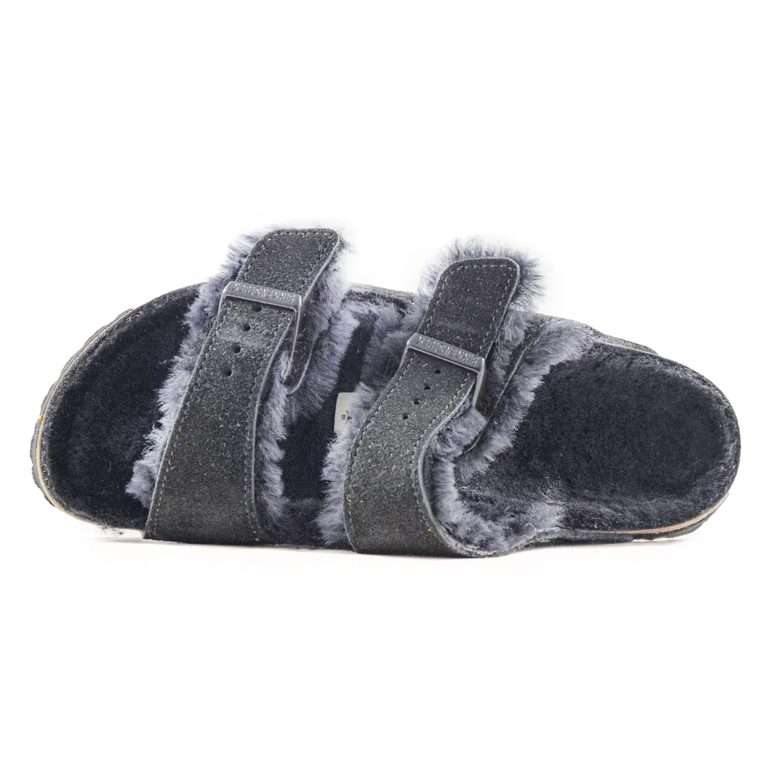Birkenstock Sandali Arizona Shearling Nero Donna Con Suola In EVA - Image 3