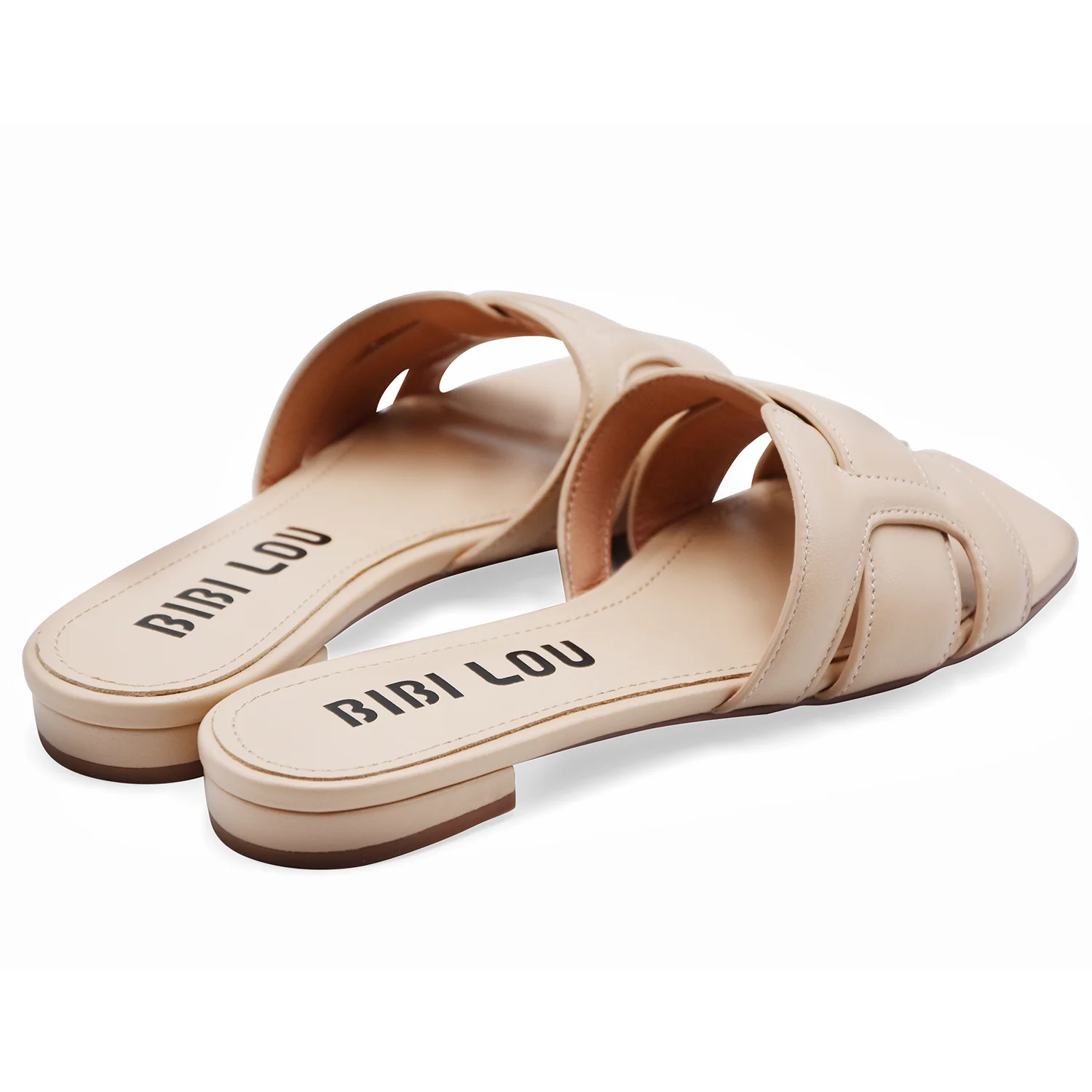 Sandali Flat Beige Bibi Lou Donna Holly Dal Design Essenziale - Image 3