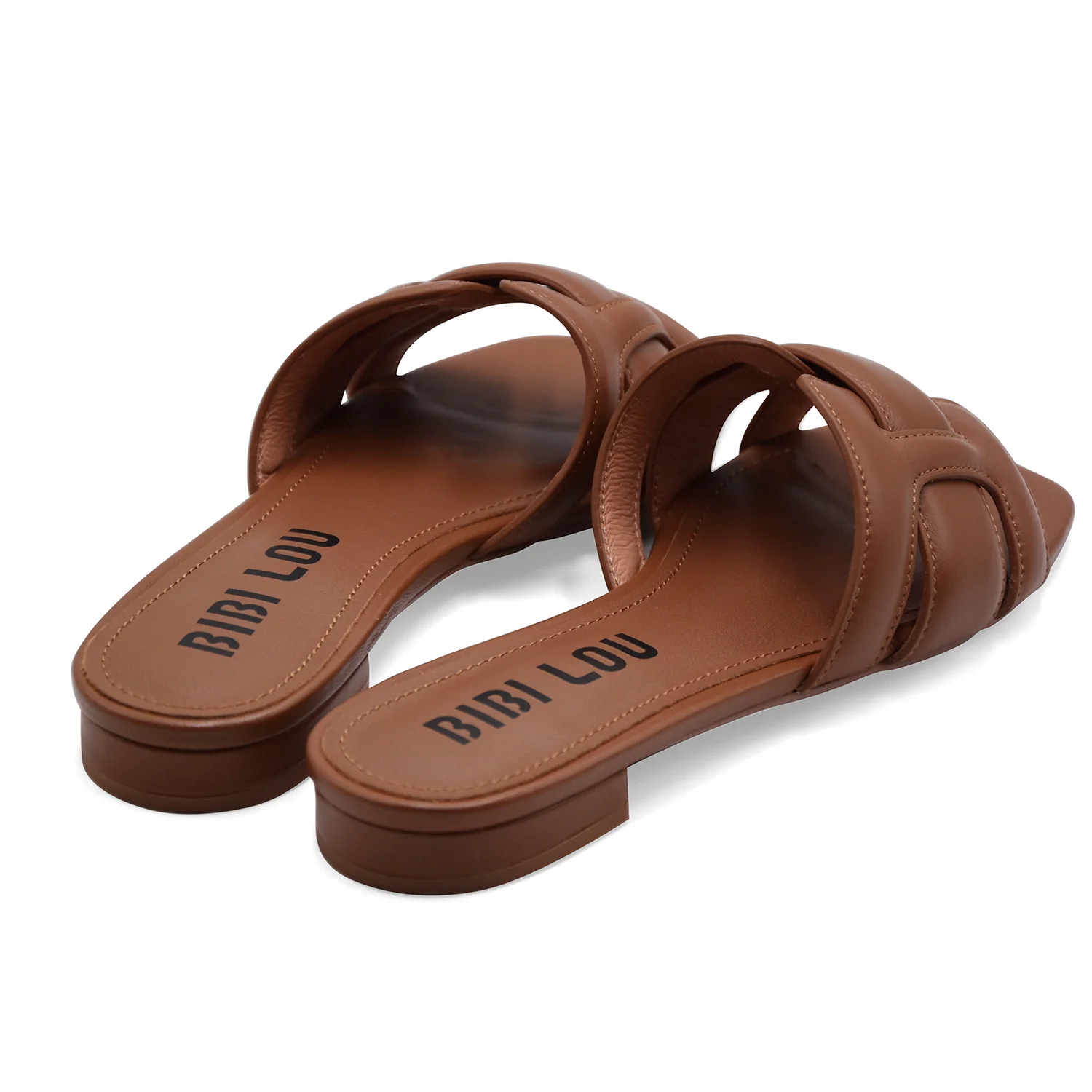 Sandali Flat Cuoio Bibi Lou Donna Holly Con Fascia Intrecciata - Image 4