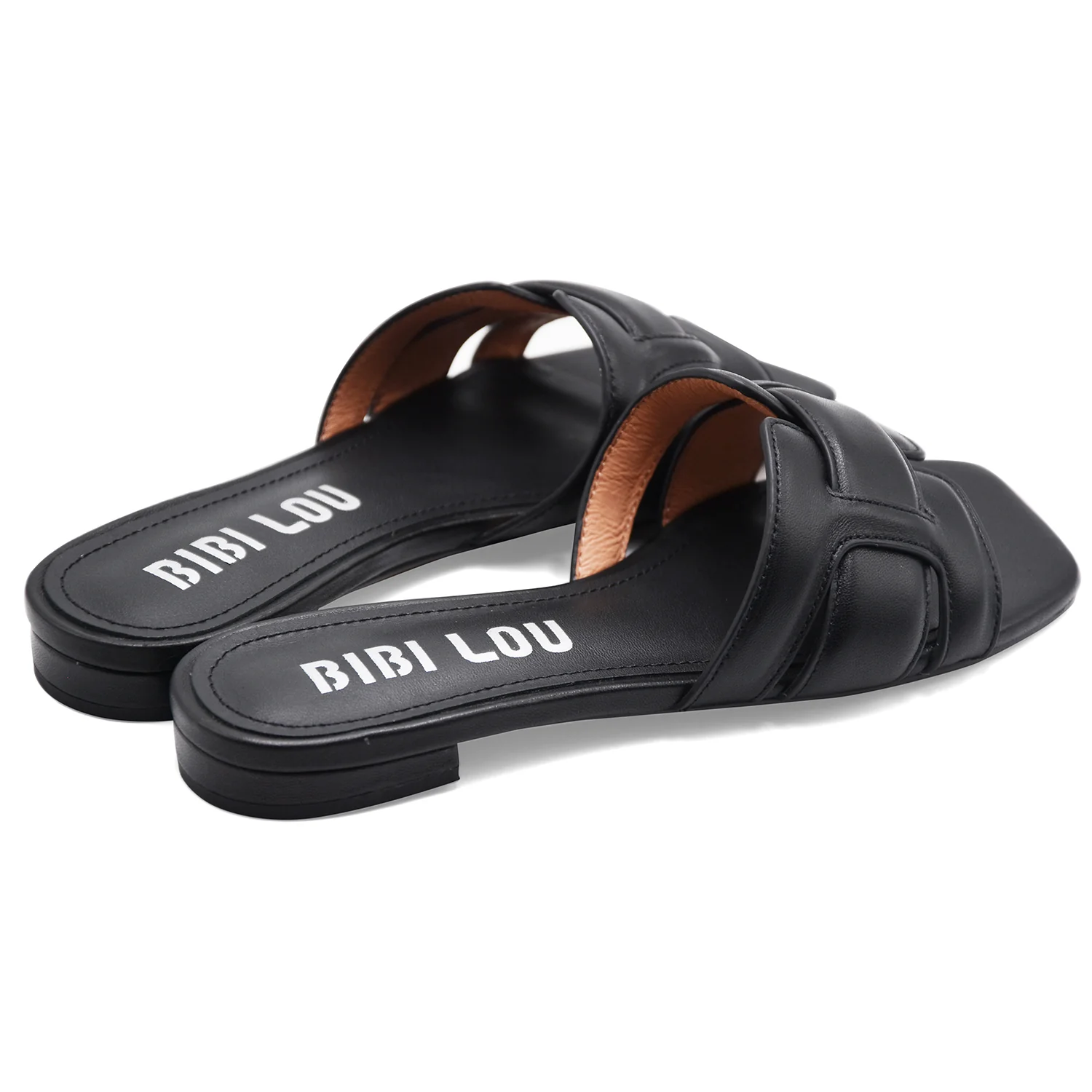 Sandali Bibi Lou Donna Holly Flat Nero Interamente Morbida Pelle - Image 3