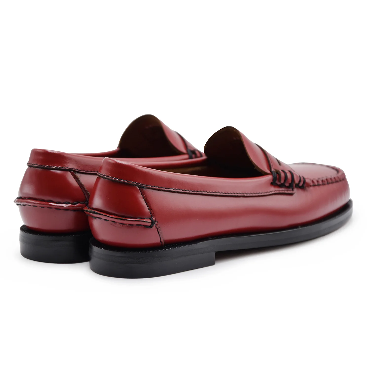 Mocassini Sebago Dan Pigment Donna Rosso Scarlet Suola In Cuoio - Image 4