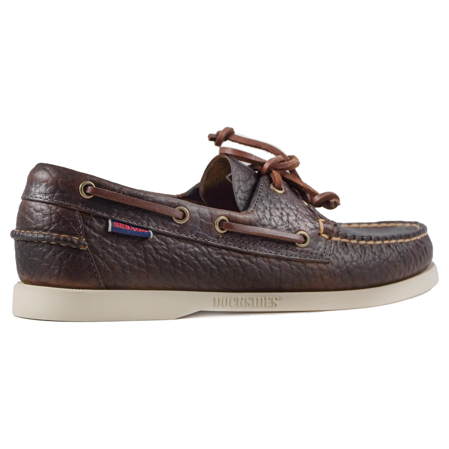 Sebago Portland Mustang Stringata Uomo Pelle Martellata Marrone - Image 4