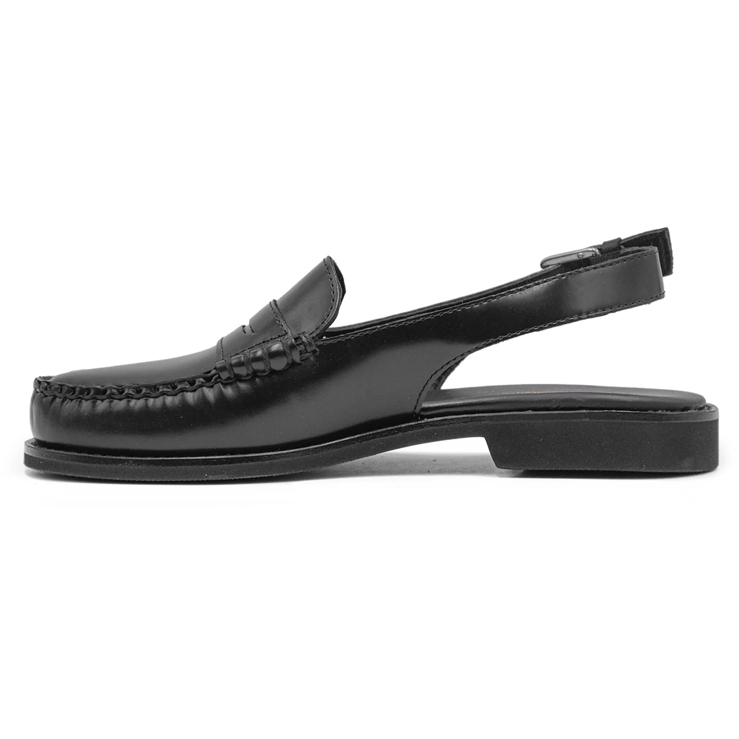 Sebago Donna Sandali Polaris Nero Lucido Con Cinturino Regolabile - Image 2