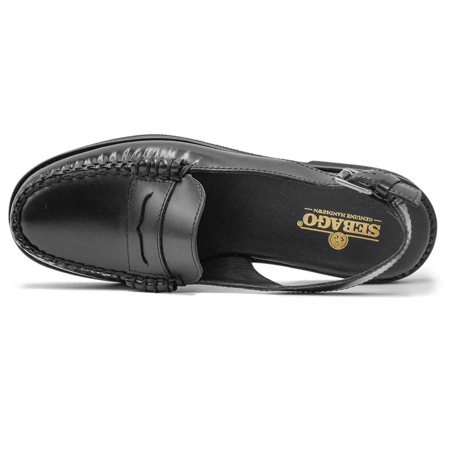 Sebago Donna Sandali Polaris Nero Lucido Con Cinturino Regolabile - Image 3