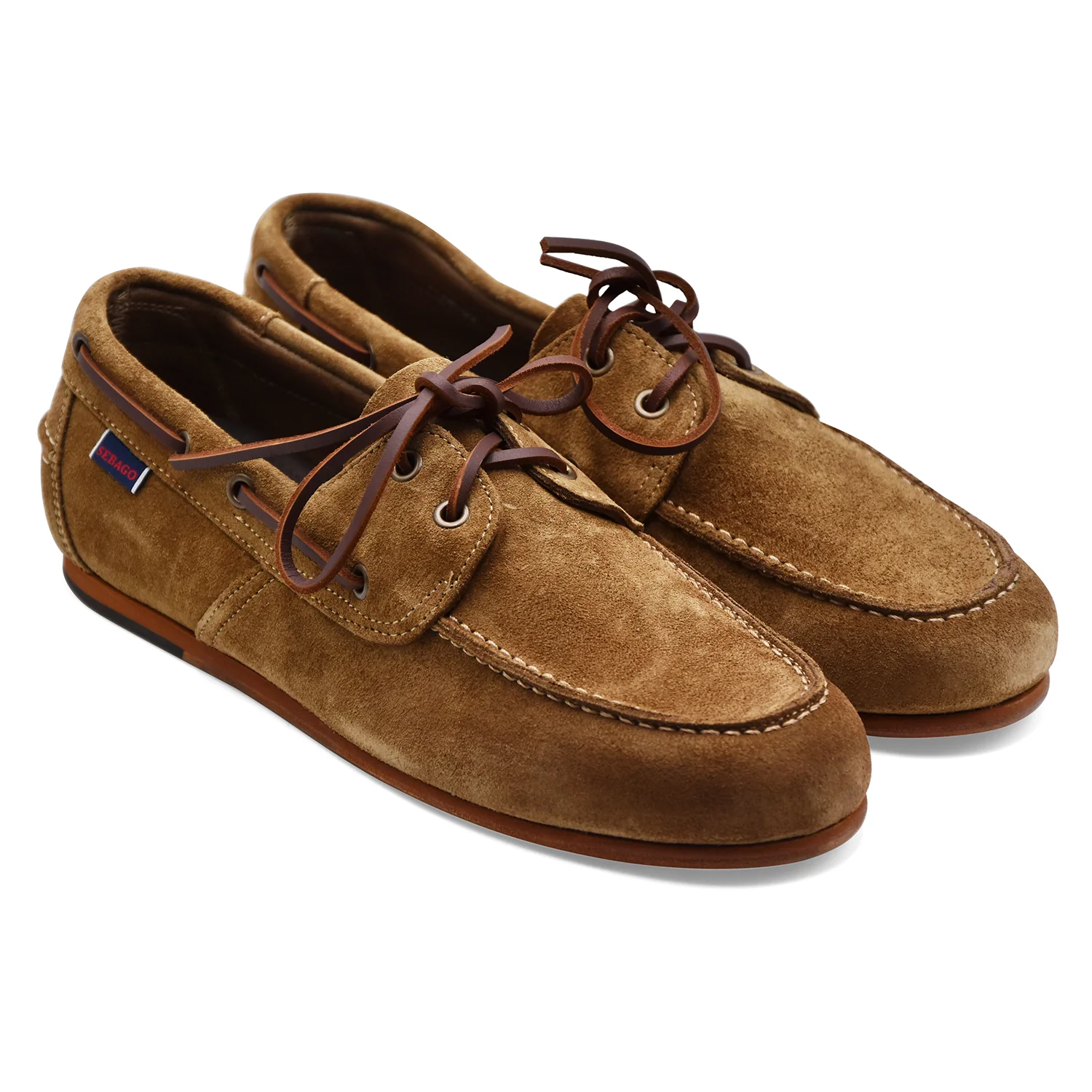 Allacciata Uomo Sebago Owen Brown Taupe In Pelle Scamosciata - Image 2