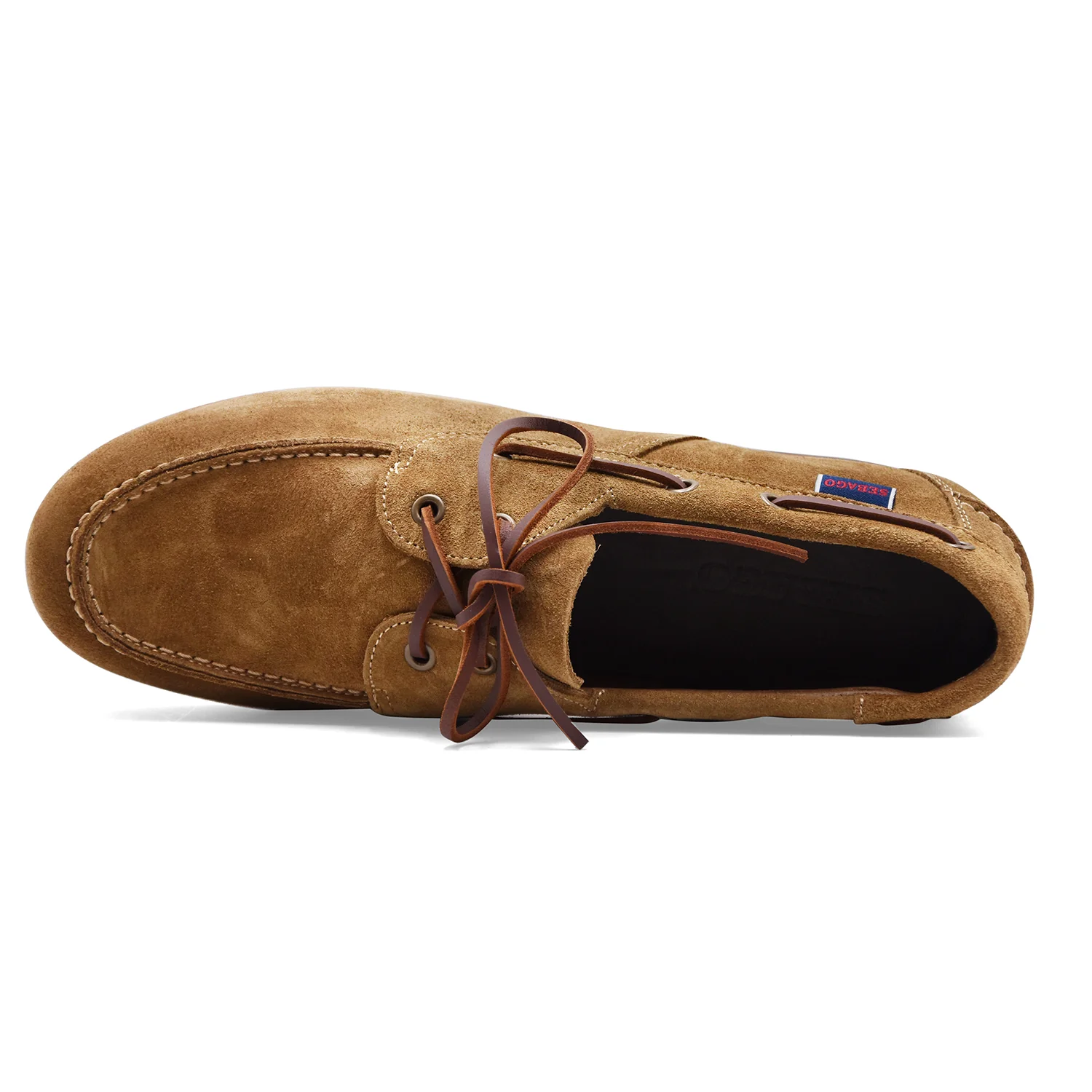 Allacciata Uomo Sebago Owen Brown Taupe In Pelle Scamosciata - Image 3