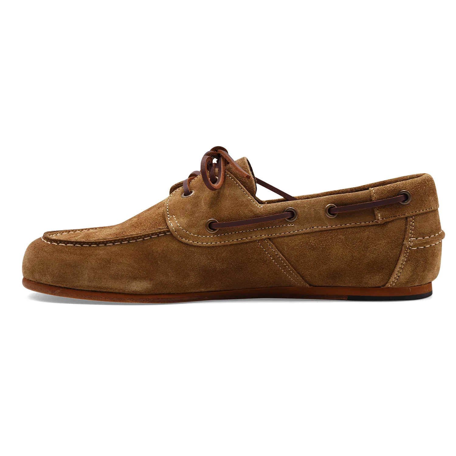 Allacciata Uomo Sebago Owen Brown Taupe In Pelle Scamosciata - Image 4