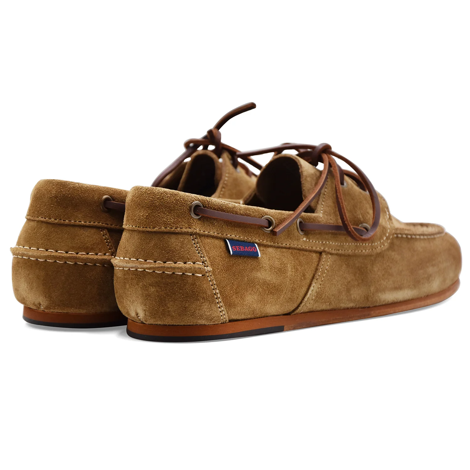Allacciata Uomo Sebago Owen Brown Taupe In Pelle Scamosciata - Image 5