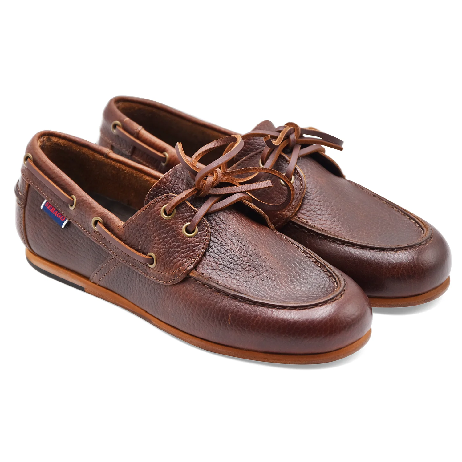 Allacciata Sebago Donna Ispirazione Nautica Owen Tumbled Marrone - Image 2