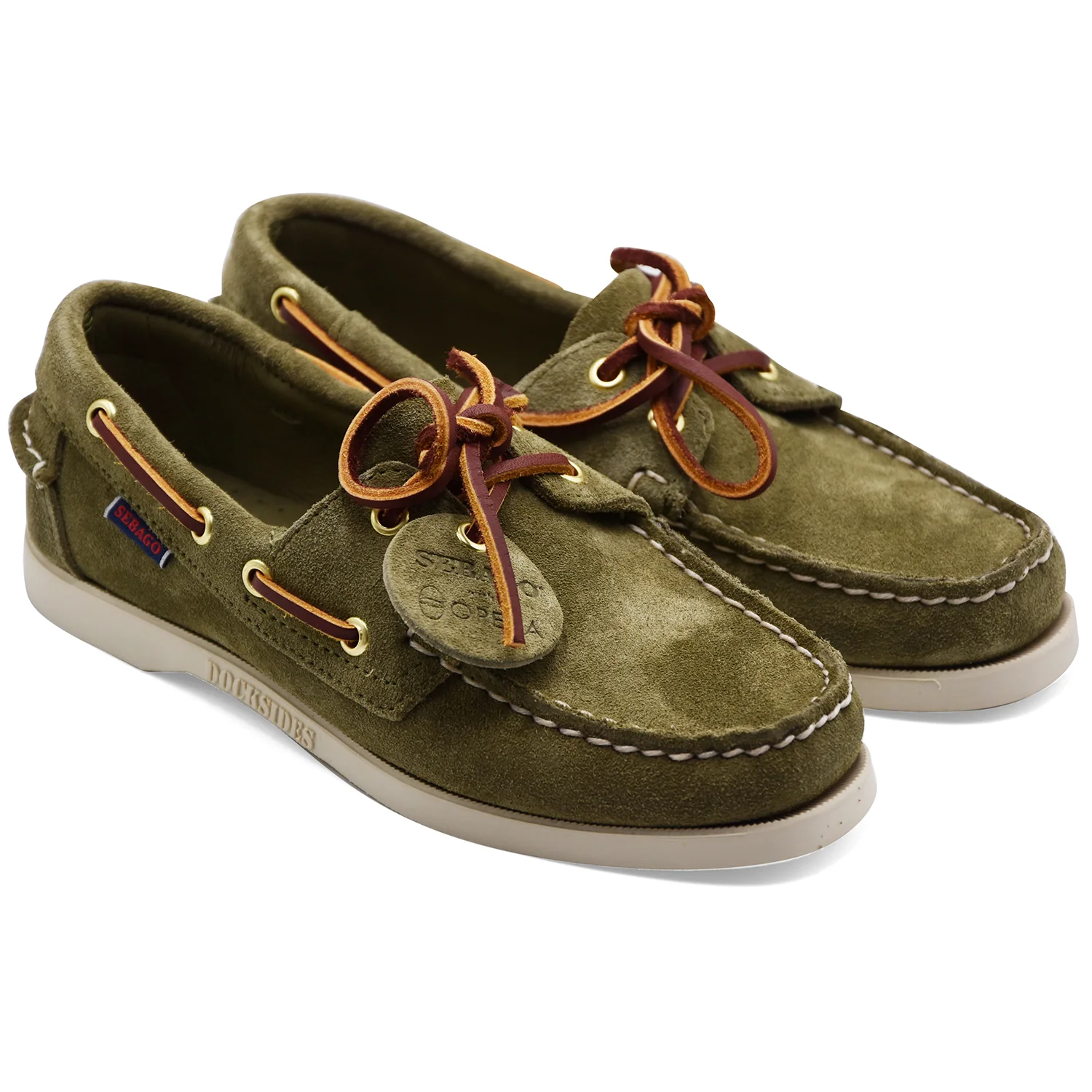 Scarpe Da Barca Donna Sebago PORTLAND ARTISAN In Camoscio Verde - Image 2