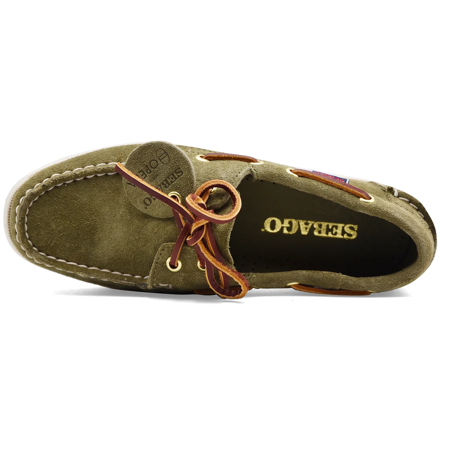 Scarpe Da Barca Donna Sebago PORTLAND ARTISAN In Camoscio Verde - Image 3