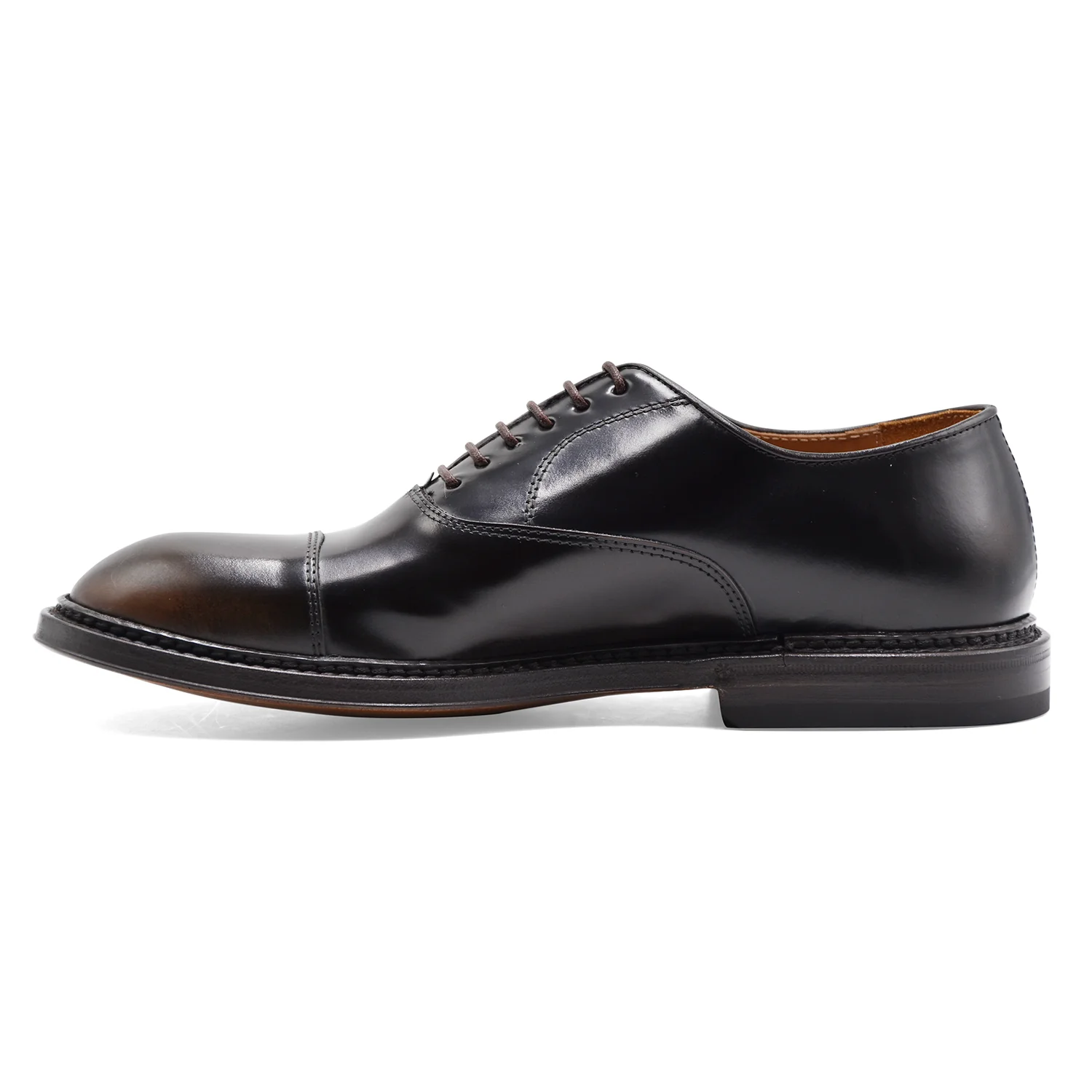 Allacciate Uomo Green George 8055 Pelle Marrone Fatte In Italia - Image 4