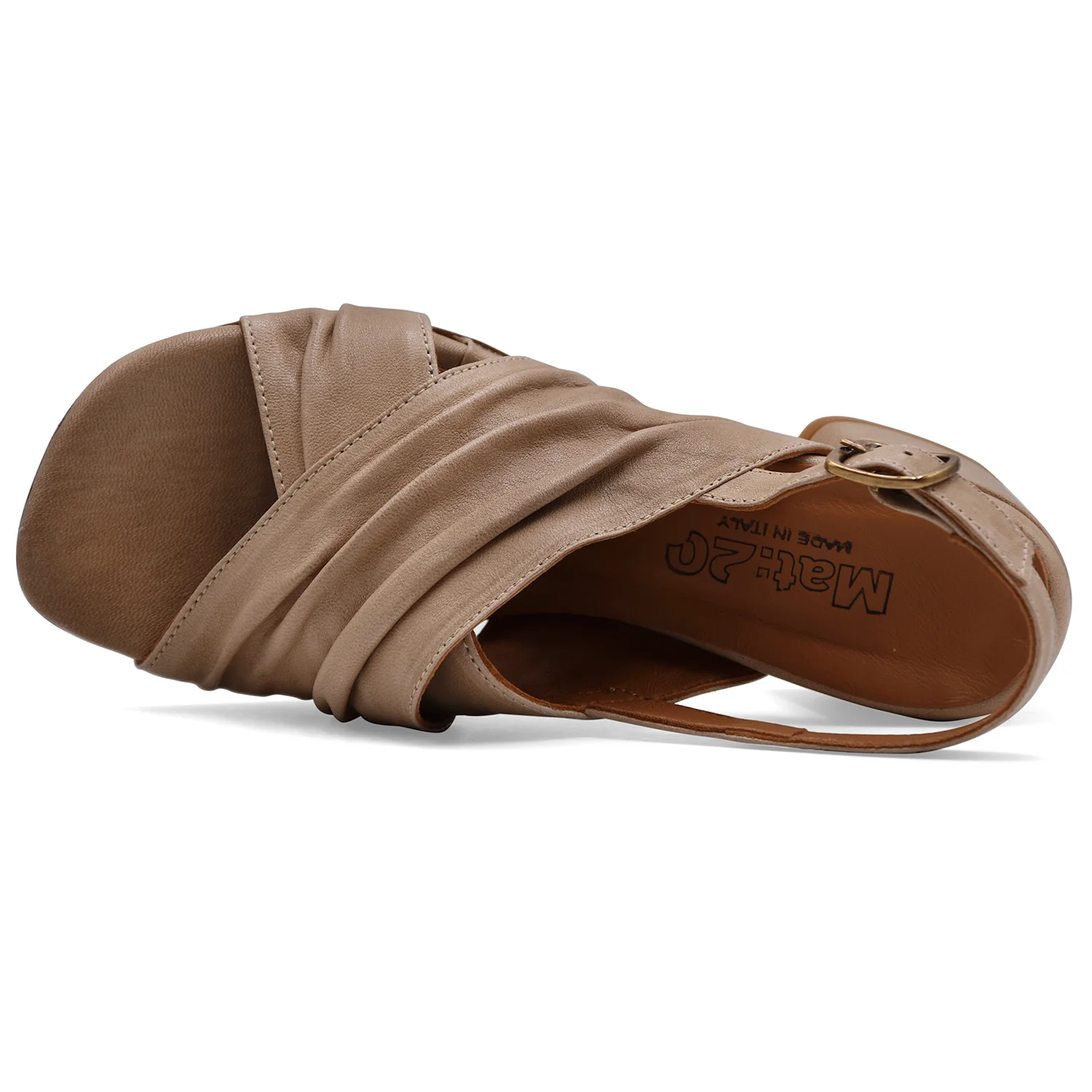 Sandali Donna Mat:20 8219 Vera Pelle Beige Prodotta In Italia - Image 3