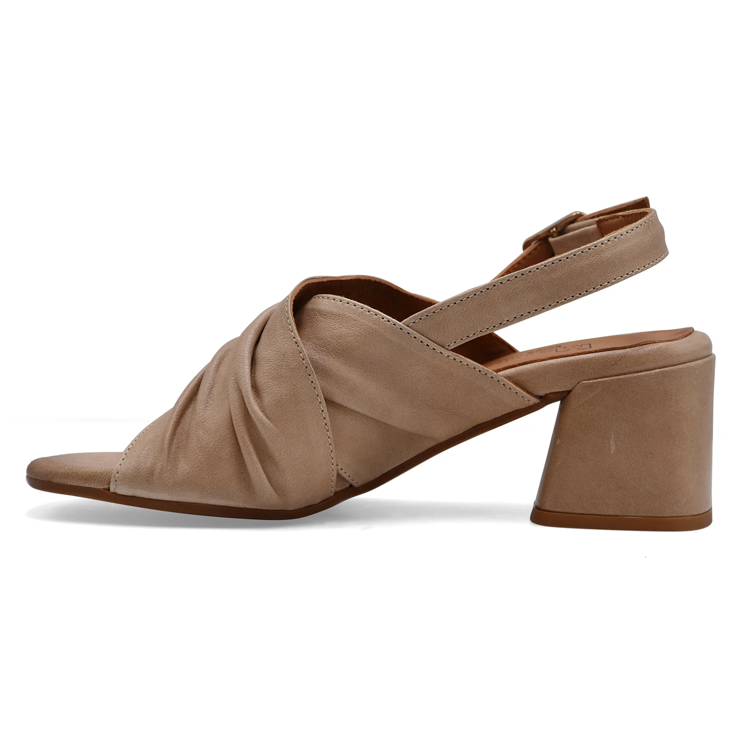 Sandali Donna Mat:20 8219 Vera Pelle Beige Prodotta In Italia - Image 4