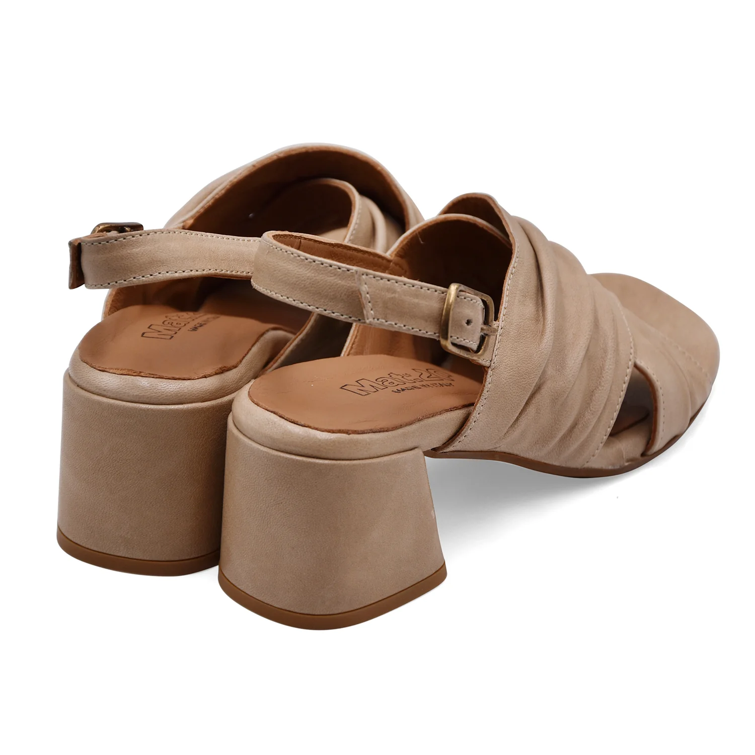 Sandali Donna Mat:20 8219 Vera Pelle Beige Prodotta In Italia - Image 5