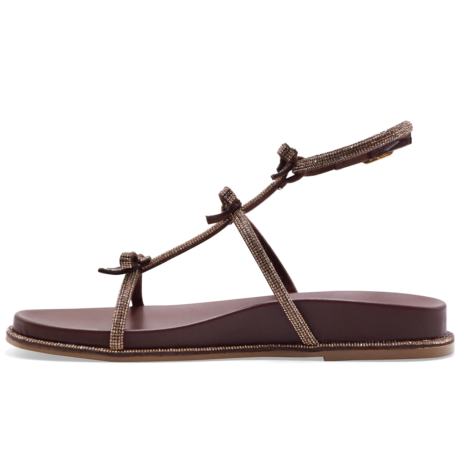 Sandali Bibi Lou Bowi Donna Pelle Marrone Fiocchi Decorativi - Image 2