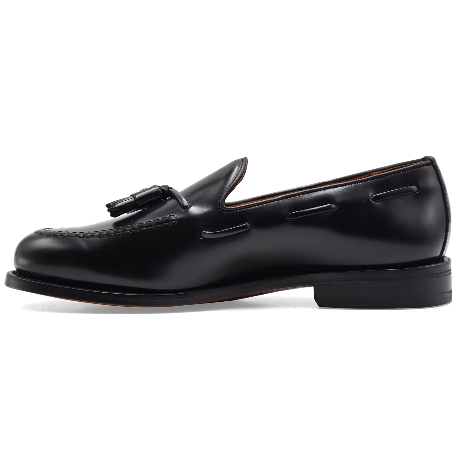 Mocassini Uomo Berwick 1707 In Pelle Nero Nappine Made In Spain - Image 4