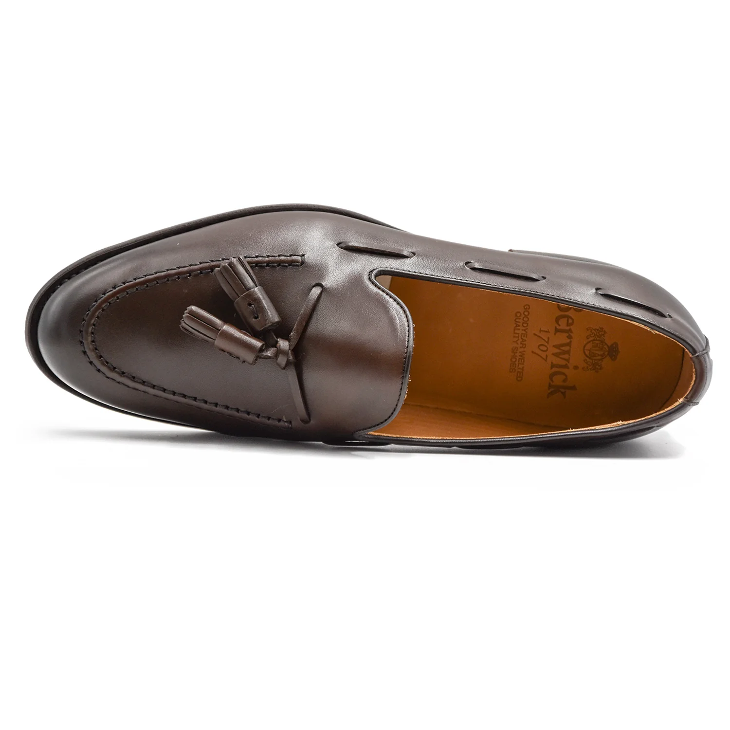Mocassini Berwick 1707 Marrone Uomo Suola Resistente All'Abrasione - Image 3