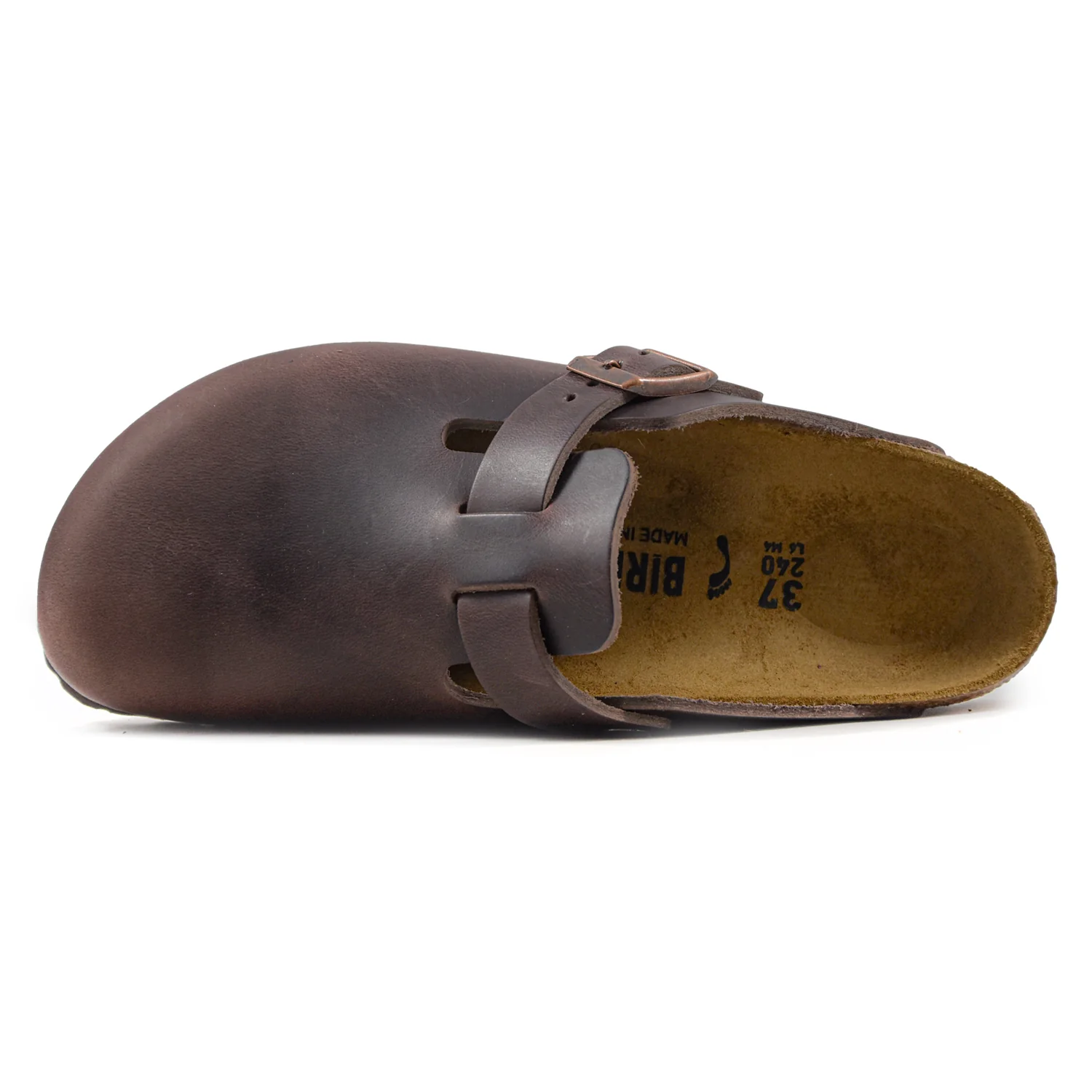 Birkenstock Boston Donna Sabot Marrone In Pelle Oliata - Image 3