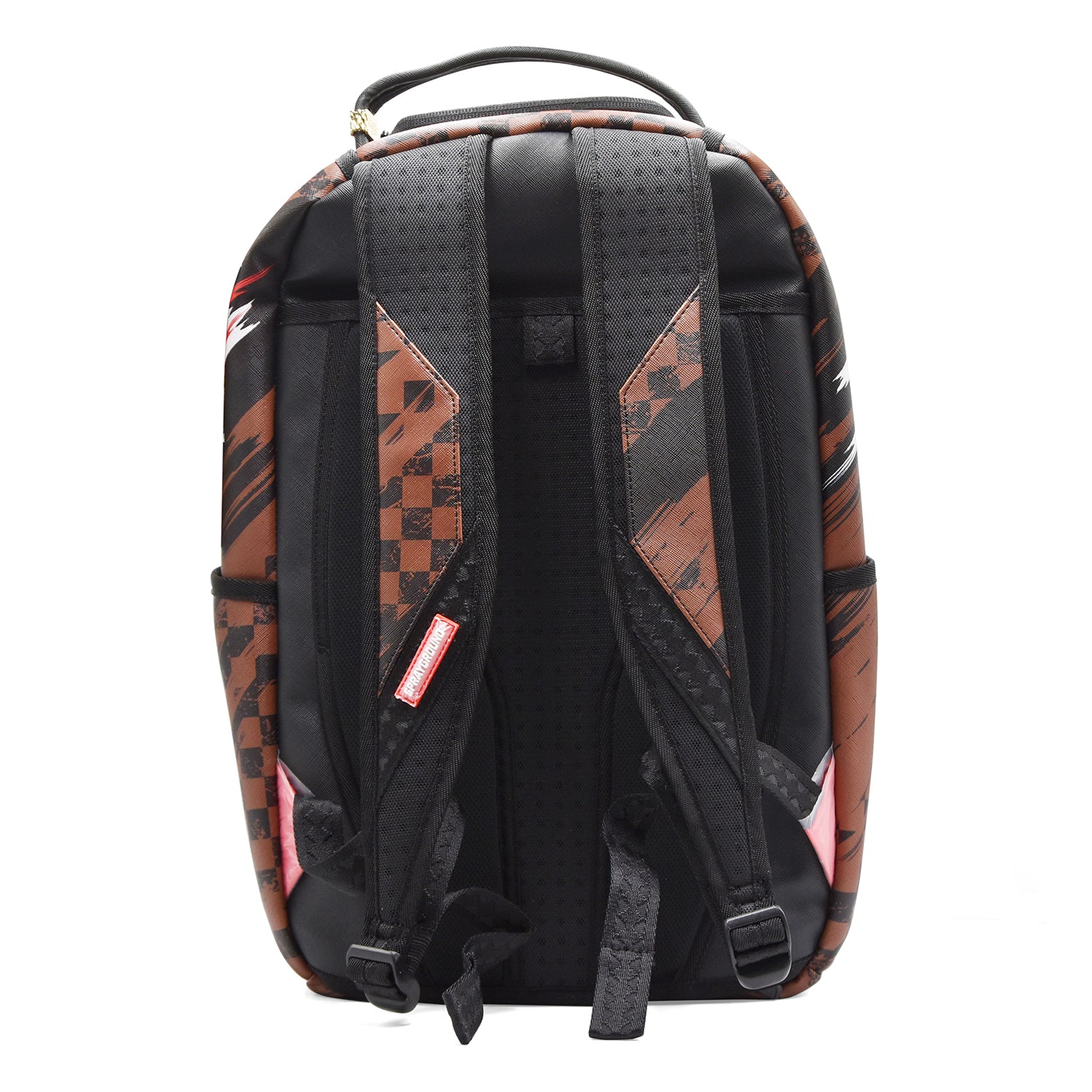 Zaino Sprayground Smeared Grunge Marrone Nero Con Stampa Shark - Image 3