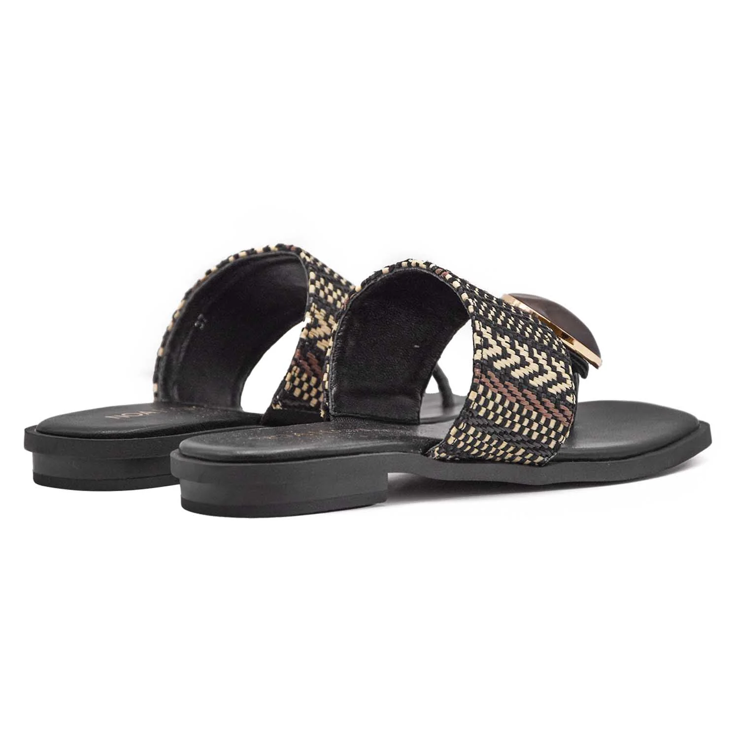 Sandali Noa Harmon Margot Nero Bianco Con Materiali Premium Donna - Image 4