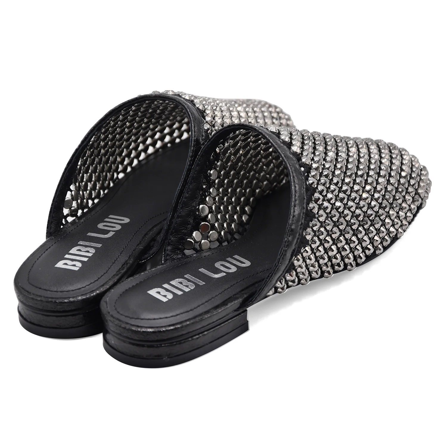Sabot Bibi Lou Donna JAY MULE Nero Strass Nella Tomaia A Rete - Image 4