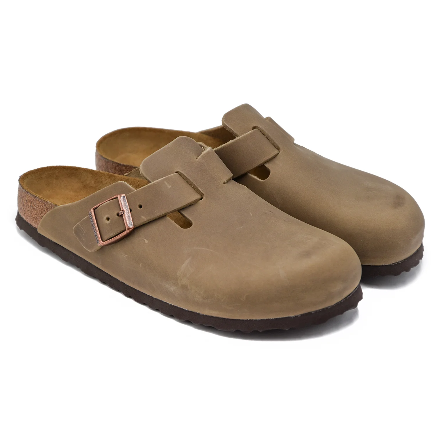 Birkenstock Sabot Boston Tabacco Brown Dal Finish Oliato Uomo - Image 2