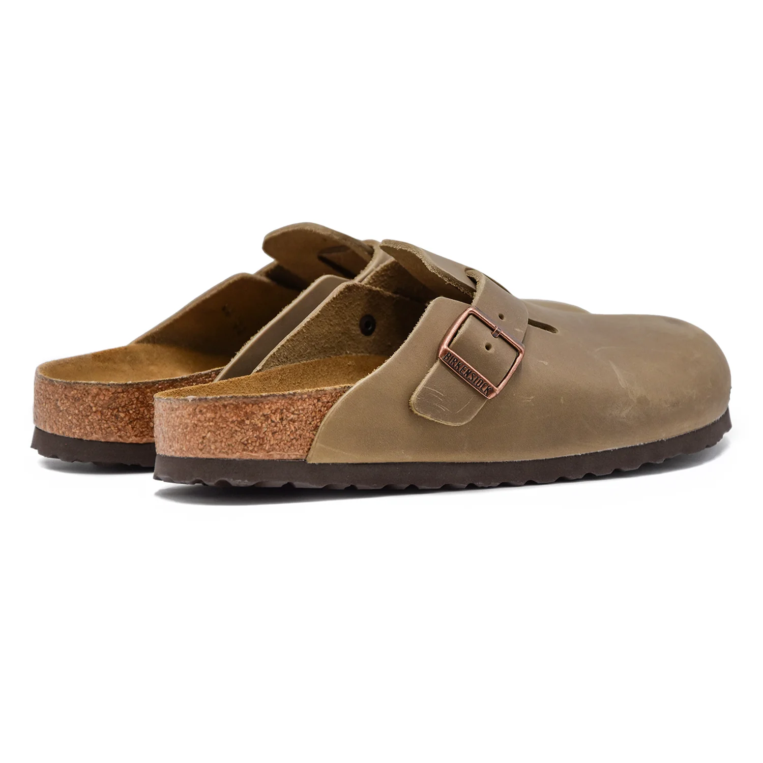Birkenstock Sabot Boston Tabacco Brown Dal Finish Oliato Uomo - Image 4