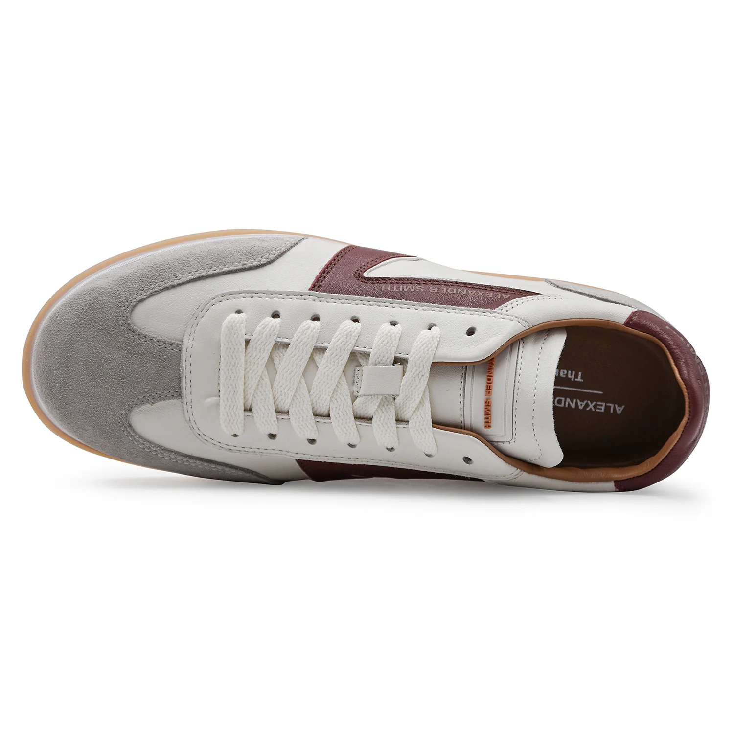 Sneakers Alexander Smith Uomo Thames Bianco Con Inserti Marrone - Image 3