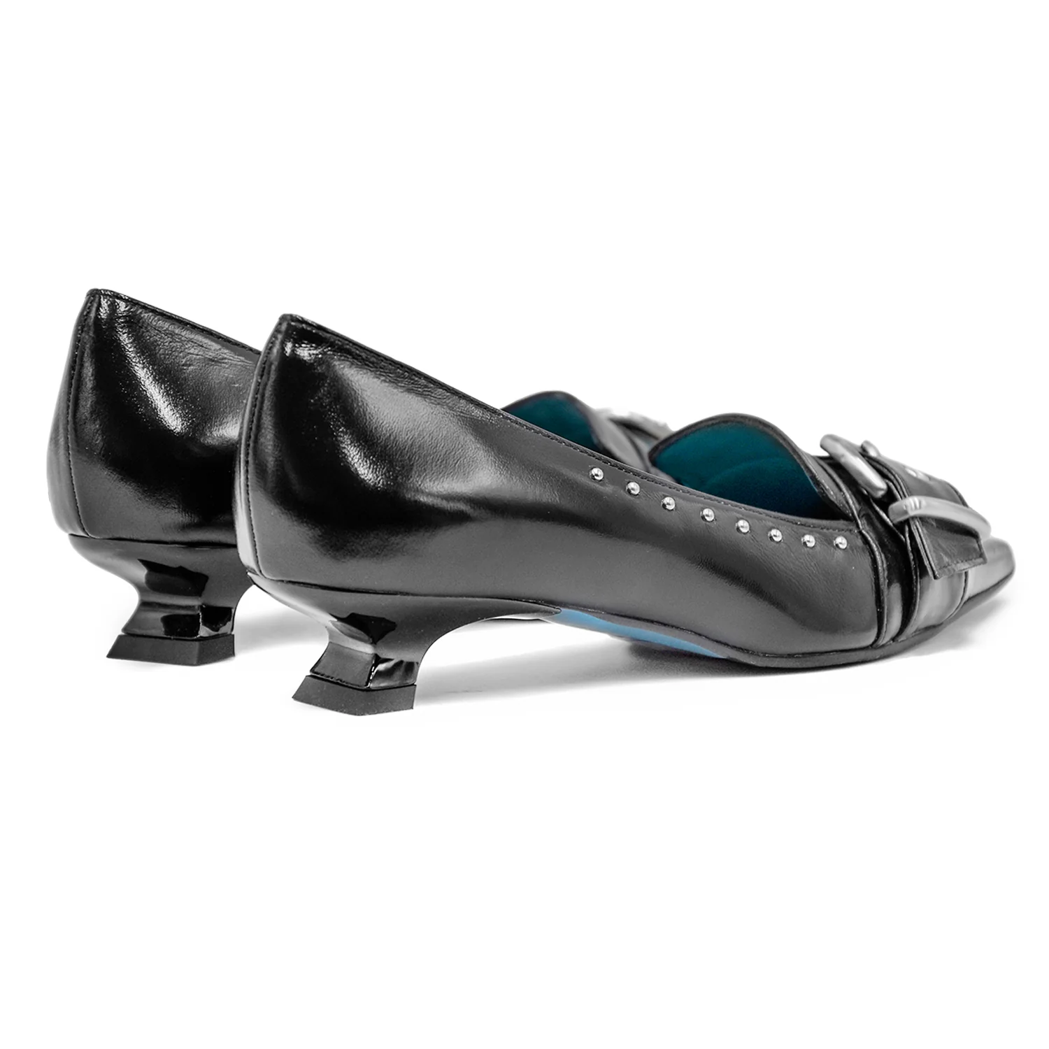 Décolleté Donna Alessandro Delaia Lux Nero Con Rivetti Tondi - Image 3