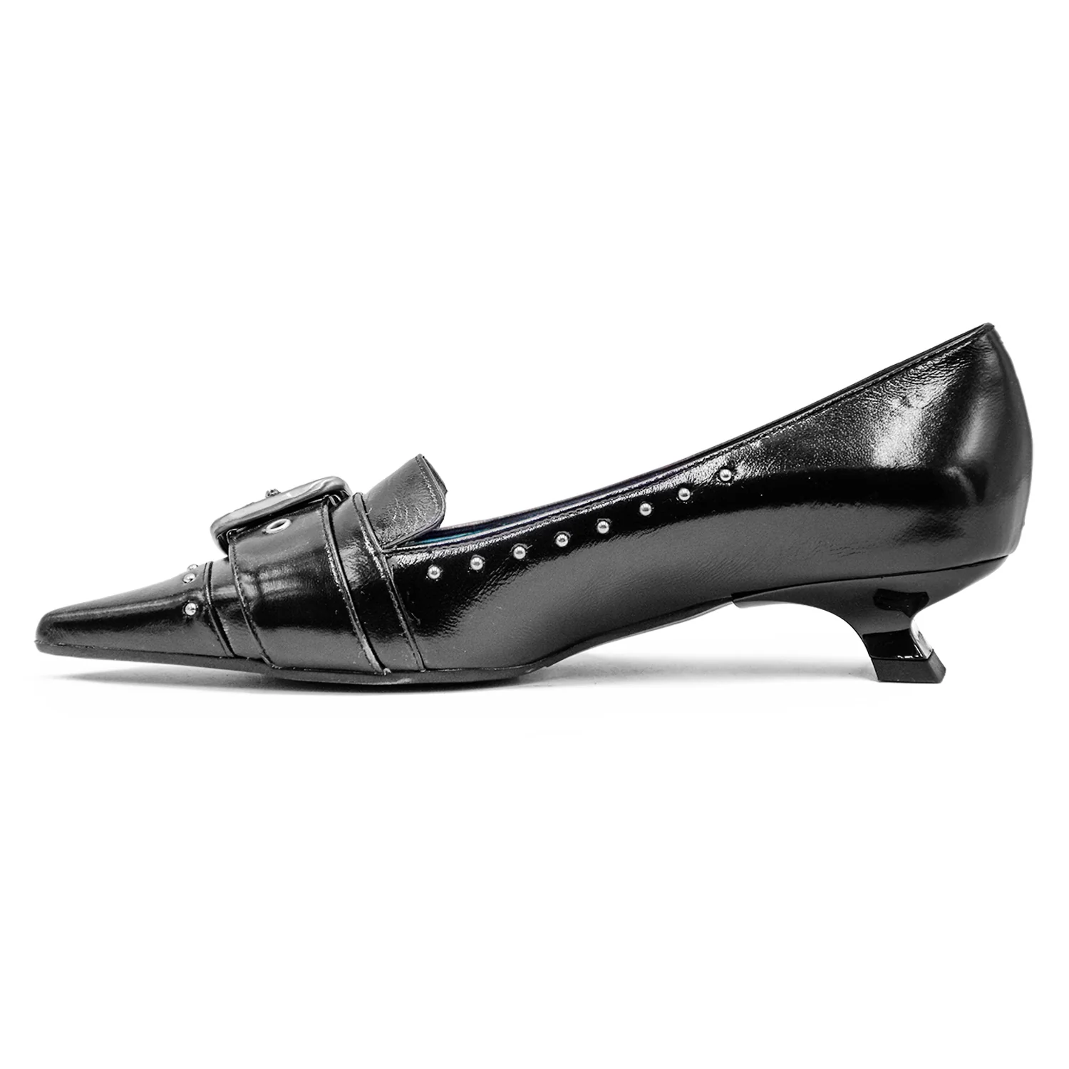 Décolleté Donna Alessandro Delaia Lux Nero Con Rivetti Tondi - Image 4