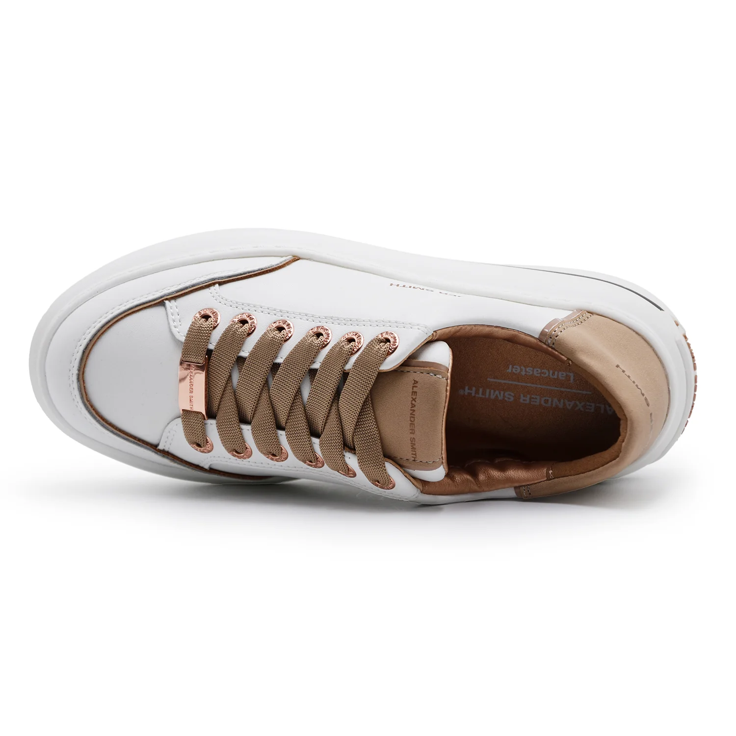 Sneakers Alexander Smith Donna Lancaster Bianco Tallone Cognac - Image 3