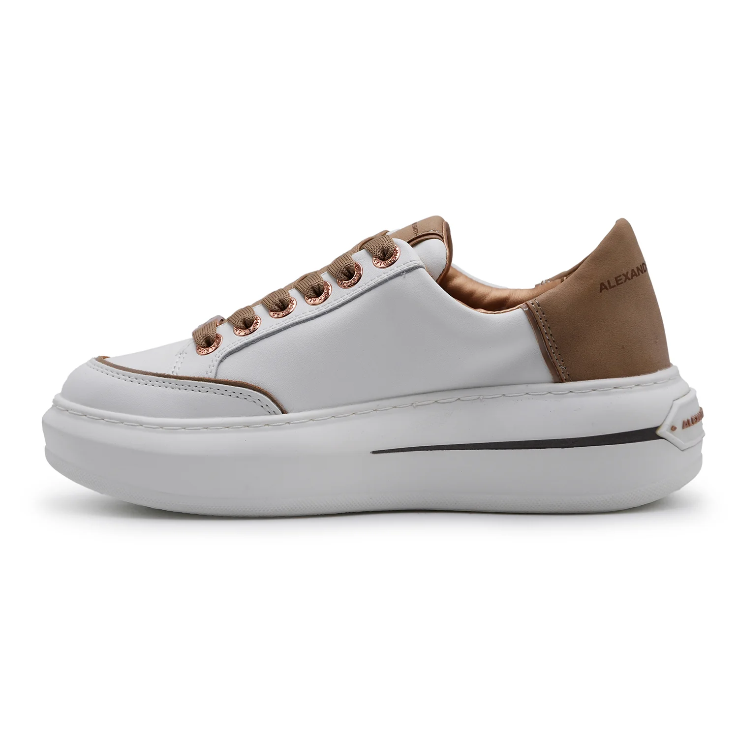 Sneakers Alexander Smith Donna Lancaster Bianco Tallone Cognac - Image 4